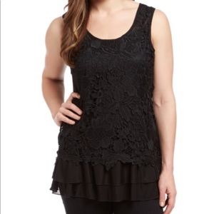 Lace black tank